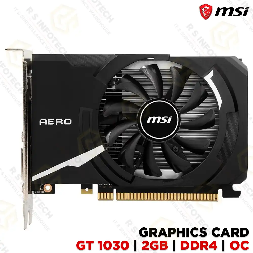 MSI GEFORCE GT 1030 AERO ITX OC 2GB DDR4 GRAPHIC CARD