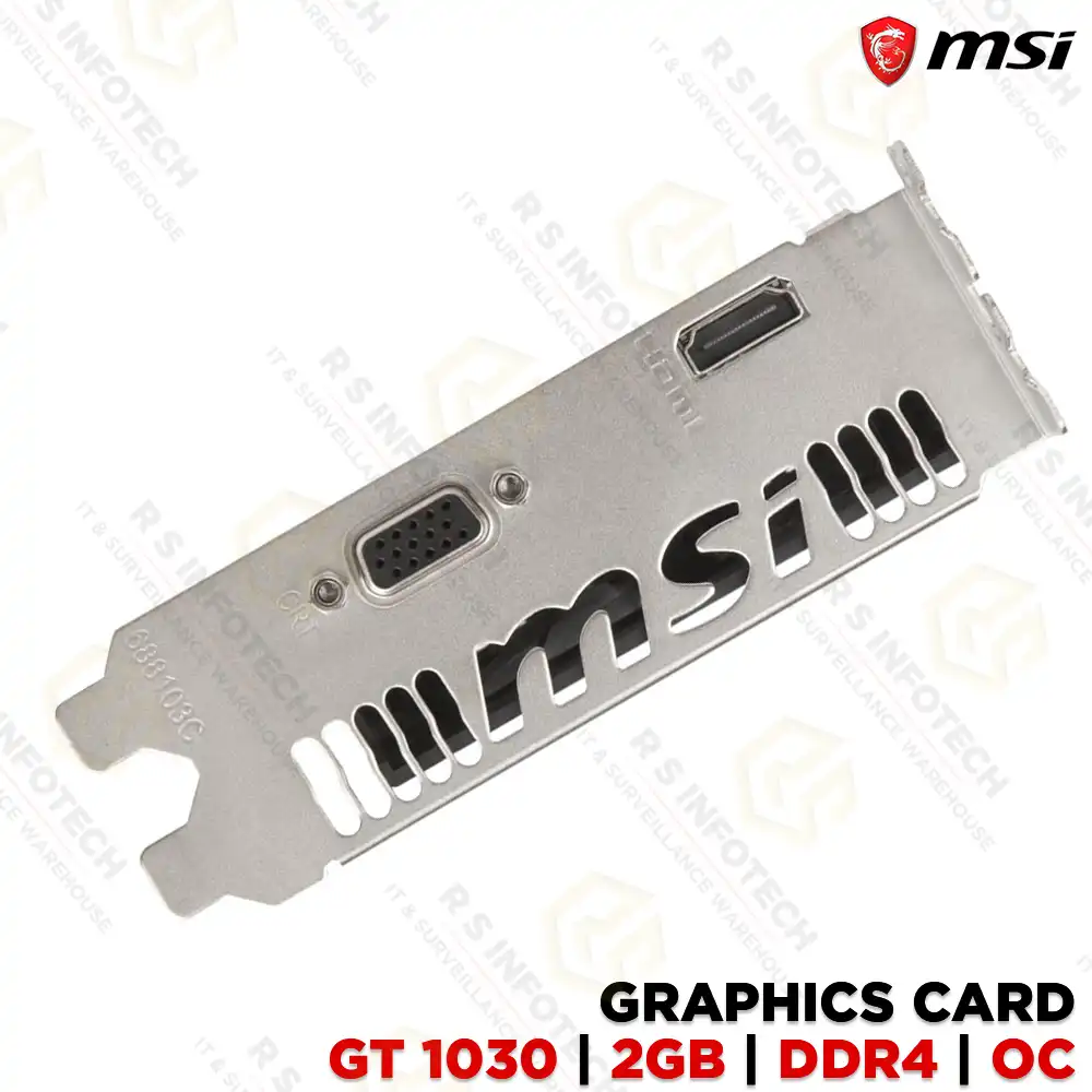 MSI GEFORCE GT 1030 AERO ITX OC 2GB DDR4 GRAPHIC CARD