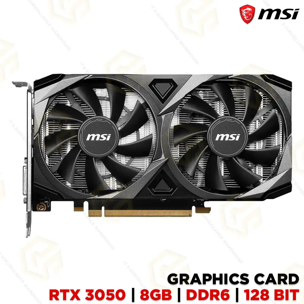 MSI GEFORCE RTX 3050 VENTUS 2X XS 8GB DDR6 OC EDITION GRAPHICS CARD