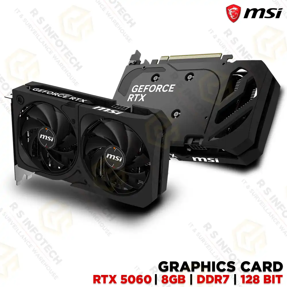 MSI GEFORCE RTX 5060 DDR7 8GB SHADOW 2X OC GRAPHIC CARD