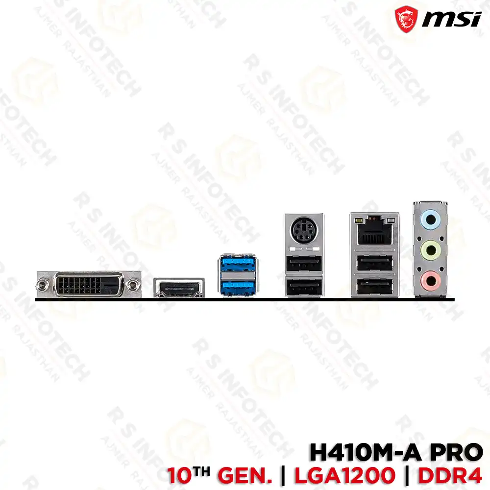 MSI H410M-A PRO INTEL H410 LGA1200 DDR4 M.2 MICRO-ATX MOTHERBOARD