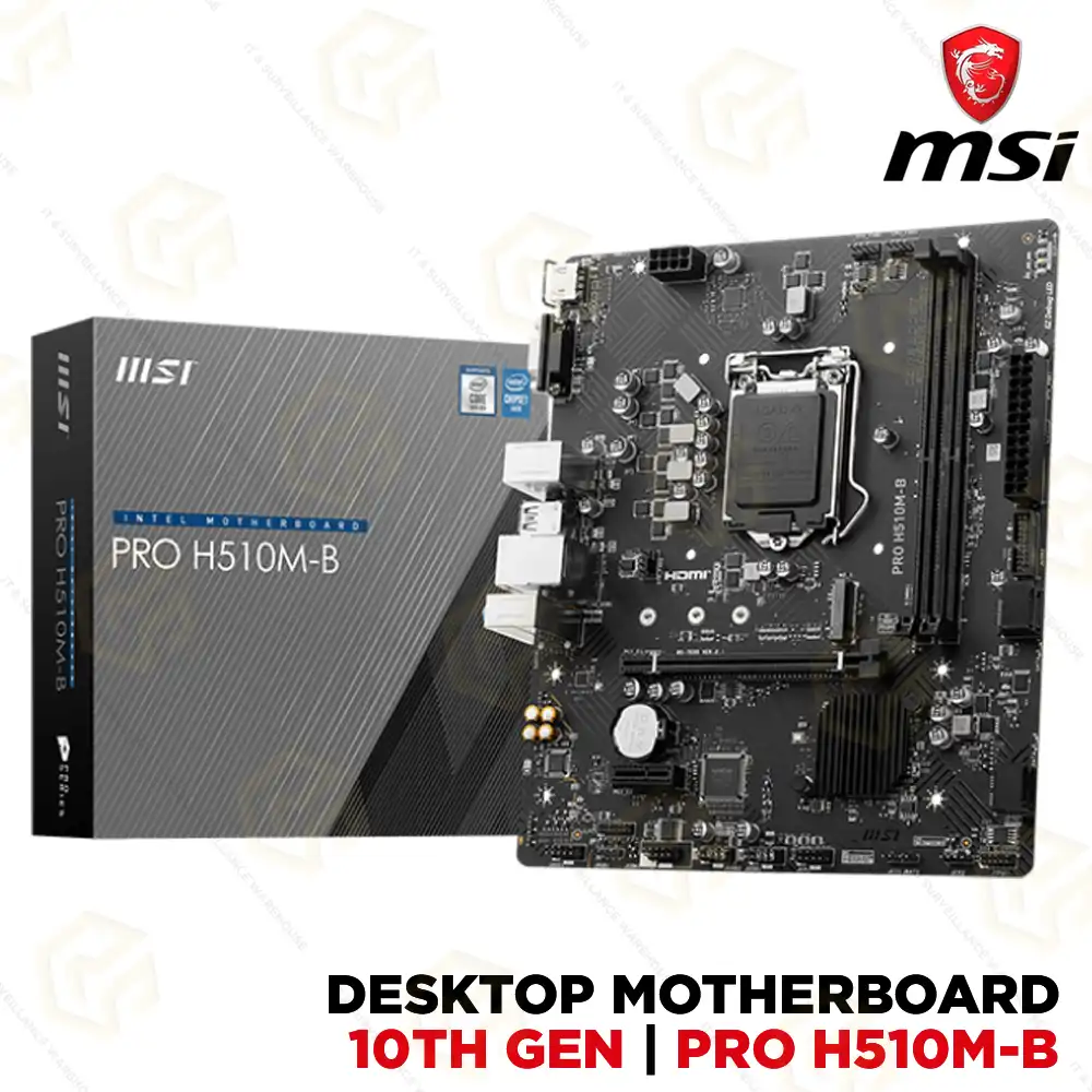 MSI PRO H510M-B II DDR4 MOTHERBOARD 10TH GEN | LGA1200 SOCKET (3YEAR)