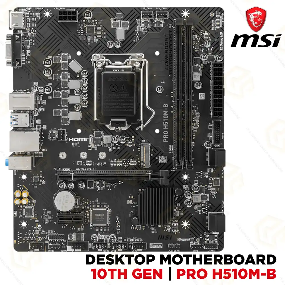 MSI PRO H510M-B II DDR4 MOTHERBOARD 10TH GEN | LGA1200 SOCKET (3YEAR)