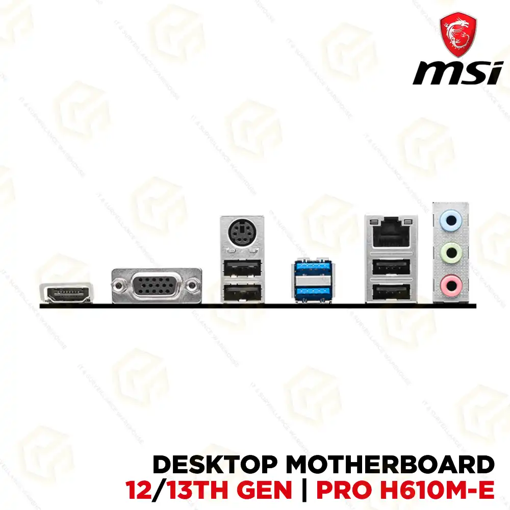 MSI H610M-E DDR4 MOTHERBOARD INTEL 12TH/ 13TH/ 14TH GEN | LGA1700 SOCKET