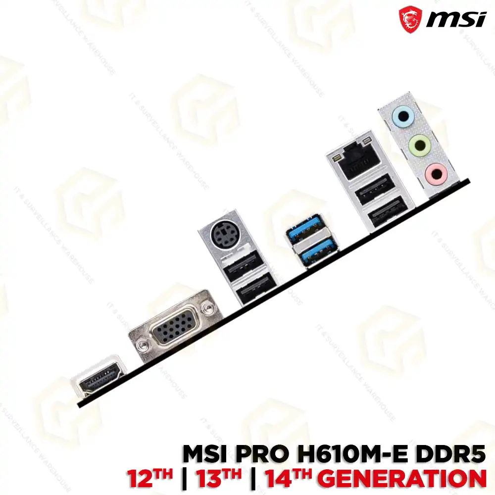 MSI PRO H610M-E DDR5 MOTHERBOARD LGA1700 12TH/ 13TH/ 14TH GEN | LGA1700 (3YEAR)