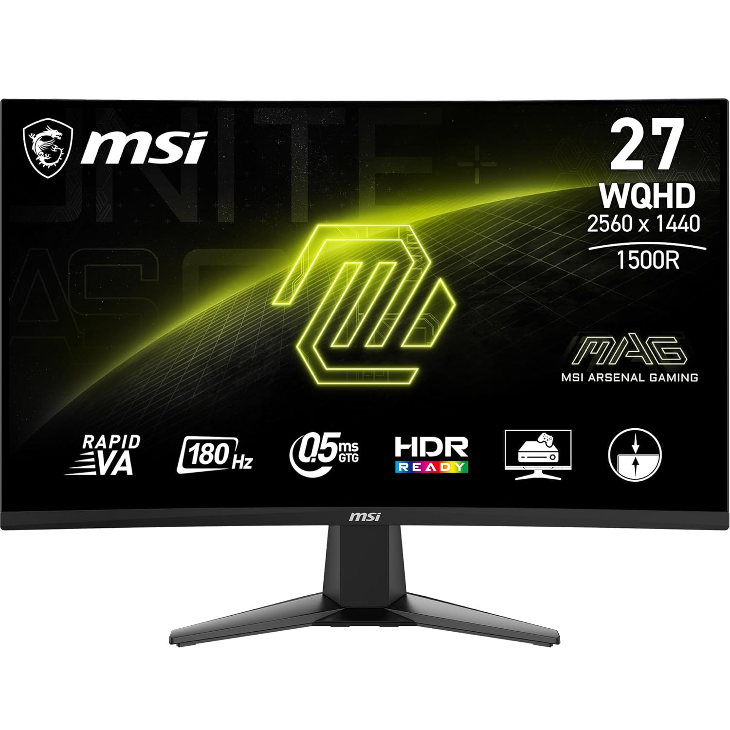 MSI MAG 27CQ6F 27" 2K WQHD 180HZ CURVED GAMING MONITOR