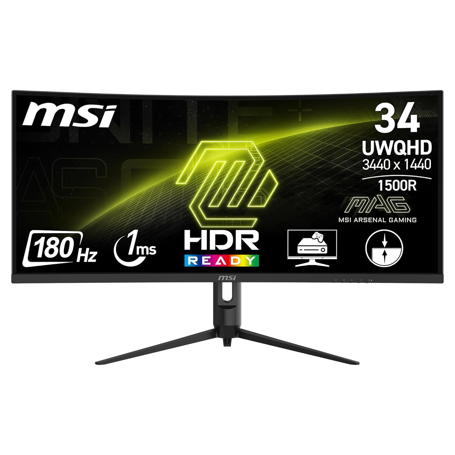 MSI MAG 342CQRF E20 34" 200HZ ULTRAWIDE PANORAMIC CURVED GAMING MONITOR