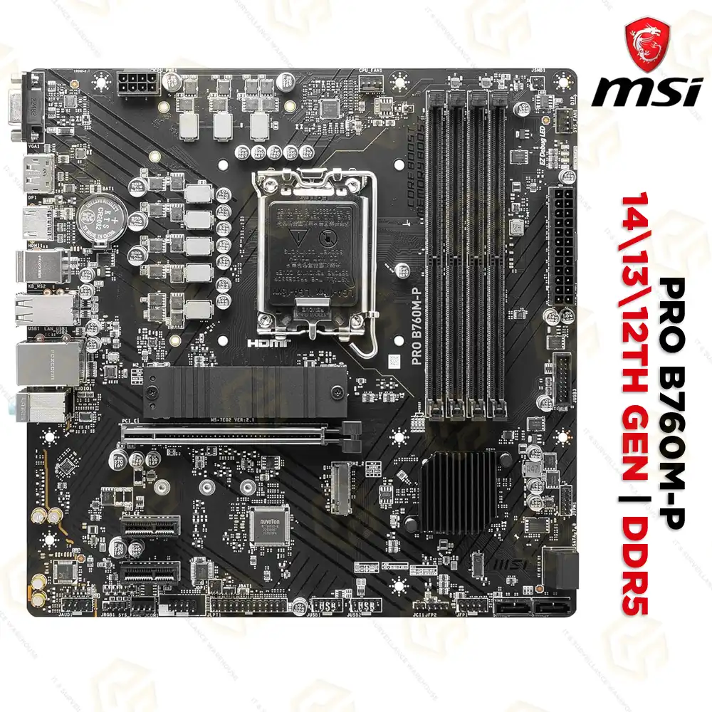 MSI PRO B760M-P DDR5 MOTHERBOARD 12TH/ 13TH/ 14TH GEN | LGA1700 SOCKET