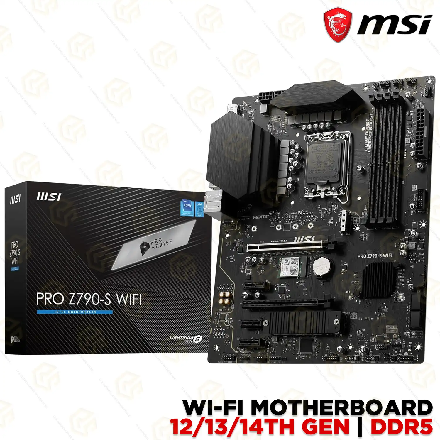 MSI PRO Z790-S WIFI+BLUETOOTH DDR5 MOTHERBOARD 12TH/ 13TH/ 14TH GEN