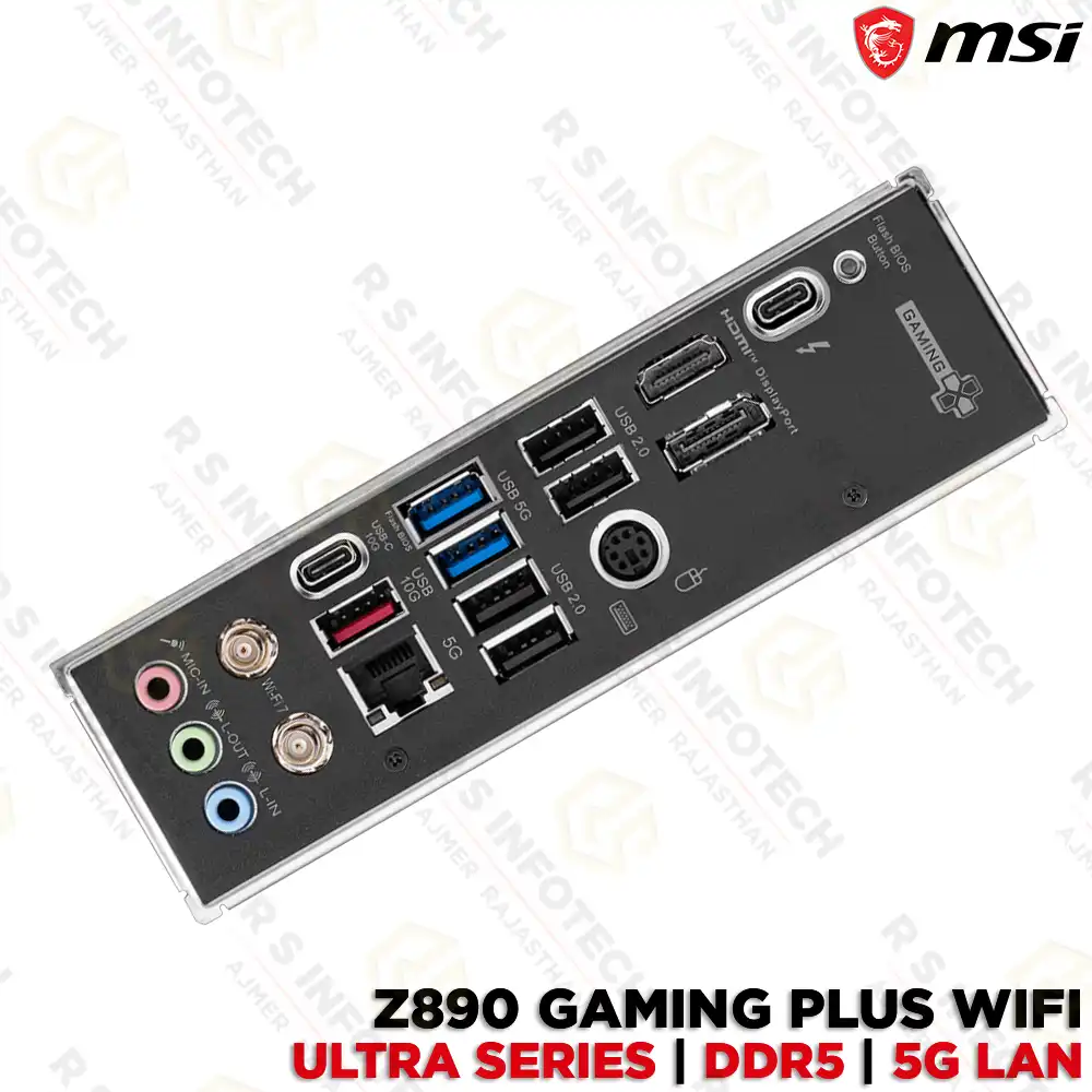 MSI Z890 GAMING PLUS WIFI BLACK MOTHERBOARD ULTRA CPU SUPPORT (3 YEAR)