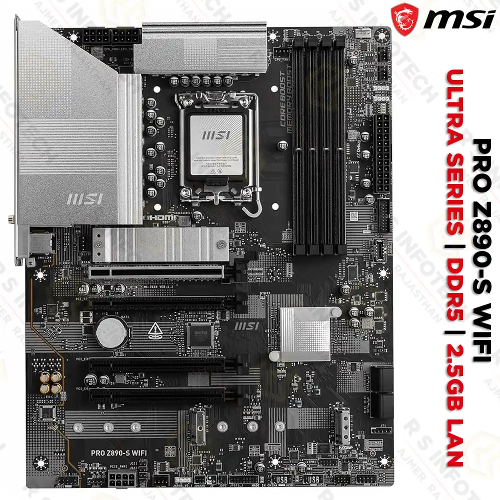 MSI Z890 GAMING PLUS WIFI LGA1851 ATX MOTHERBOARD - ULTRA CPU SUPPORT (3 YEAR)
