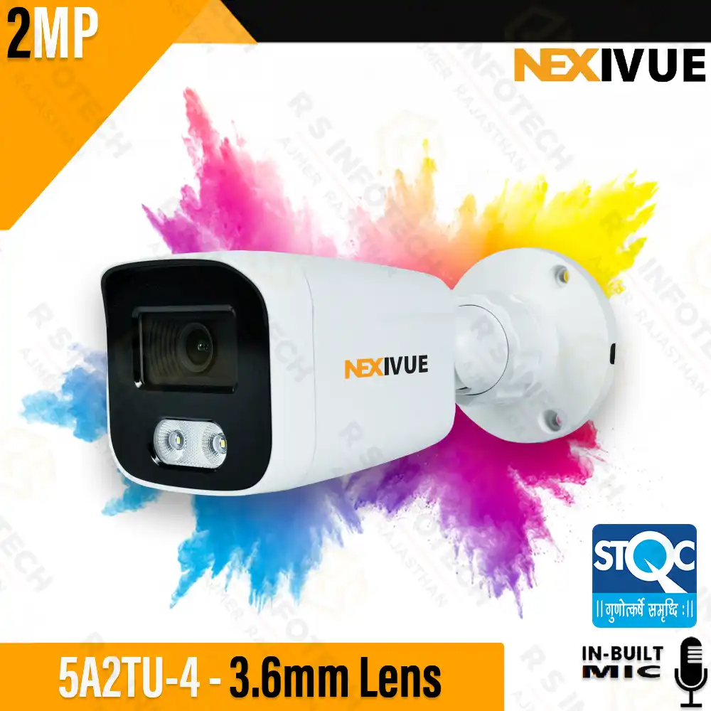 NEXIVUE 5A2TU-4 2MP DUOVISION 40MTR DUAL LIGHT IP BULLET CAMERA WITH MIC (2 YEAR)