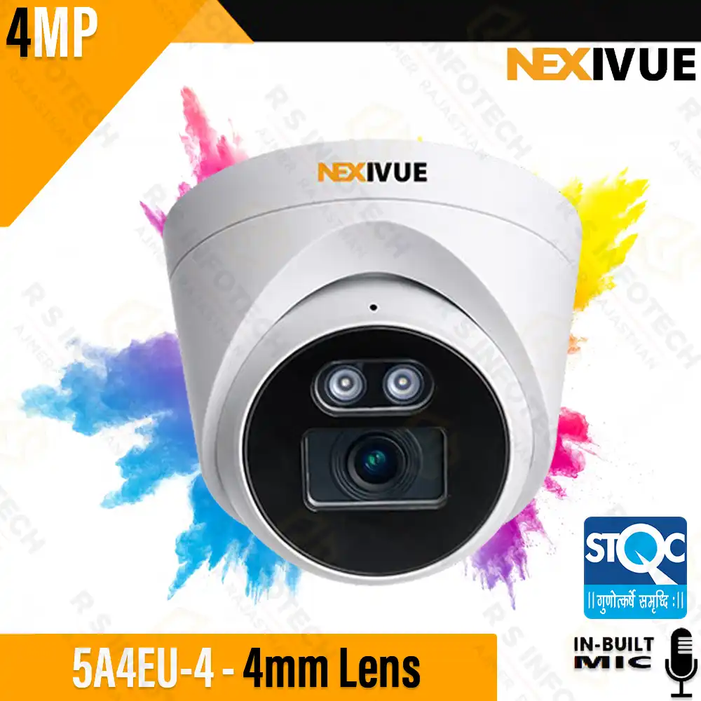 NEXIVUE 5A4EU-4 STQC 4MP DUOVISION IP DOME CAMERA | BUILT-IN MIC