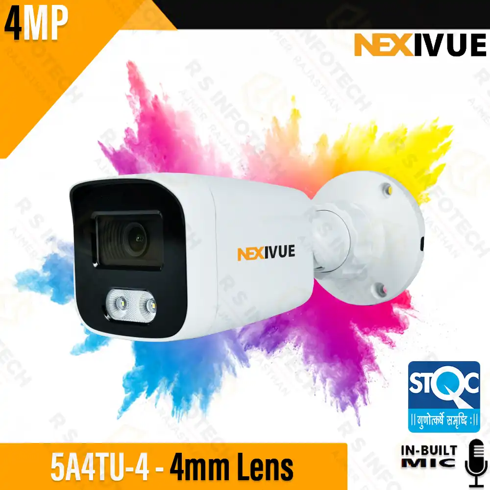 NEXIVUE 5A4TU-4 STQC 4MP DUOVISION IP BULLET CAMERA | BUILT-IN MIC