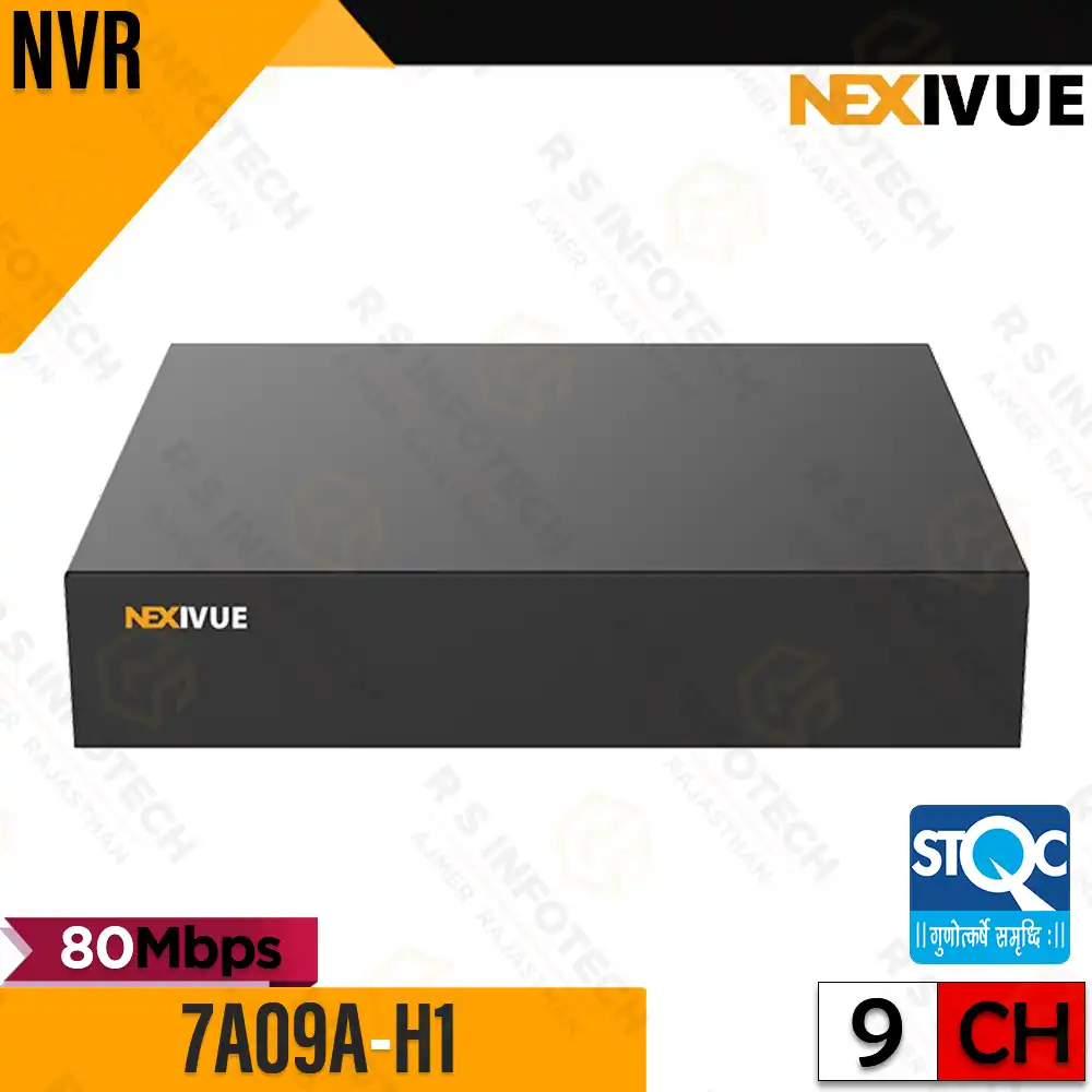 NEXIVUE 7A09A-H1 9CH 80MBPS 4K NETWORK VIDEO RECORDER NVR