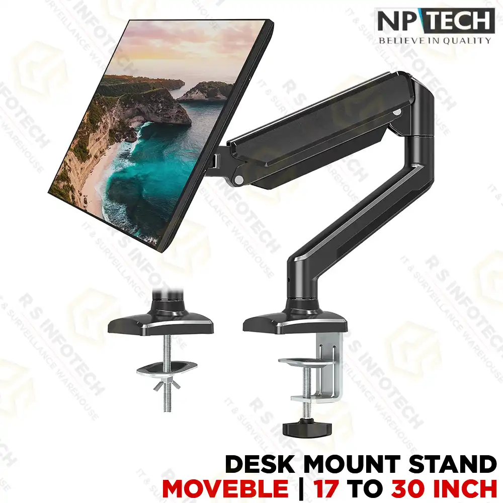 NPTECH 1 ARMS SCREW TYPE TABLE TOP LCD MOUNT STAND TV80