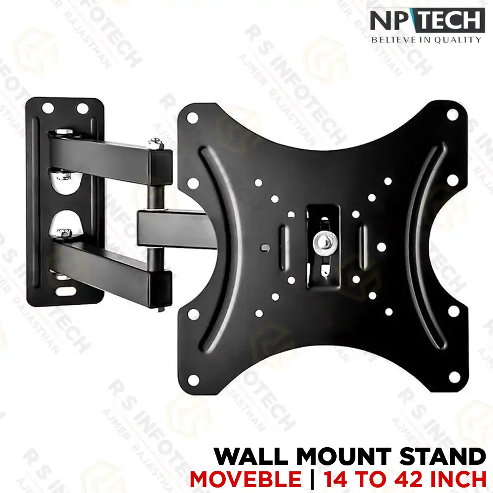 NPTECH 14-42" MOVING WALL MOUNT STAND | ADJUSTABLE LED/LCD TV WALL MOUNT