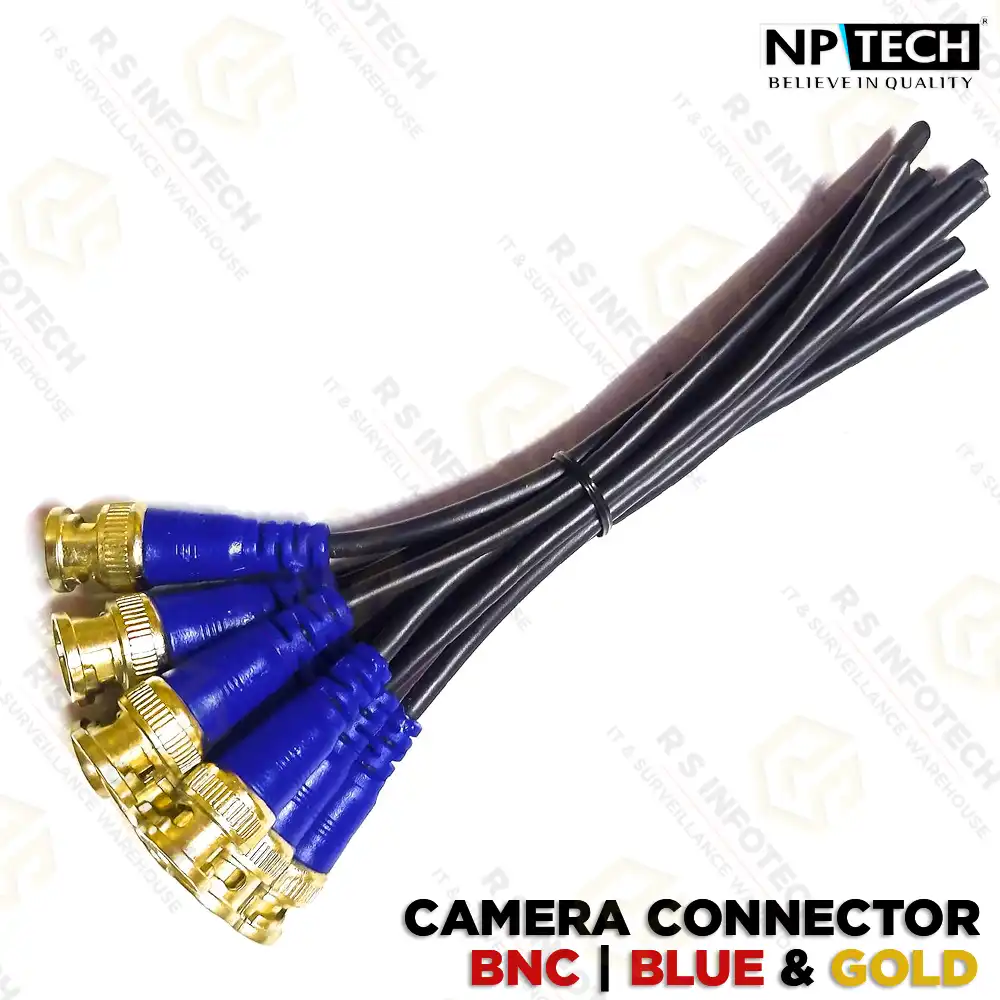 NPTECH BNC CONNECTOR BLUE & GOLDEN