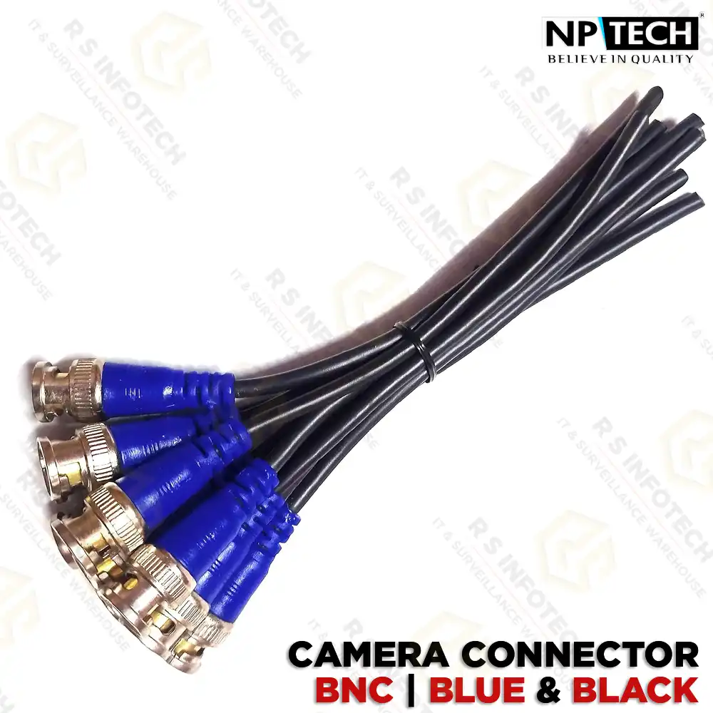 NPTECH BNC CONNECTOR WIRE BLUE & BLACK