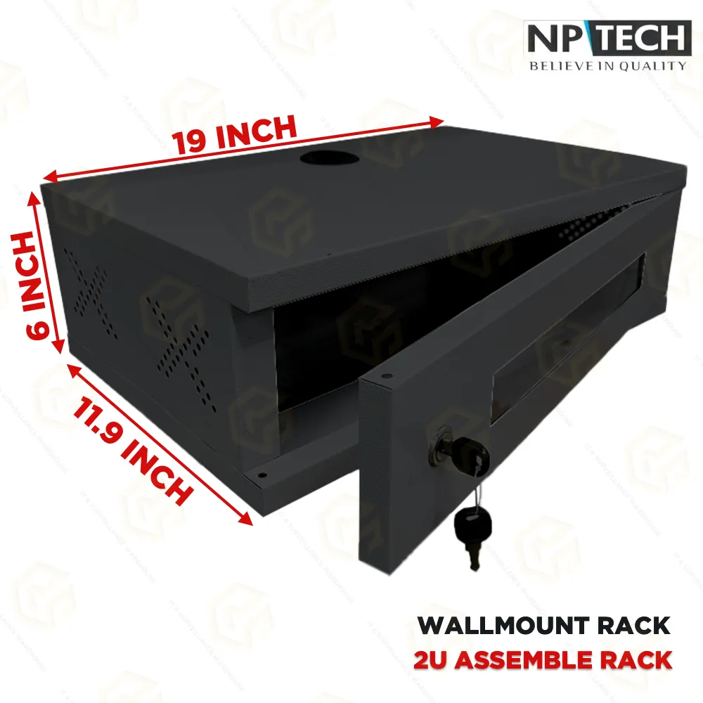 NPTECH DVR RACK 2U FIX BLACK (500*300*140)