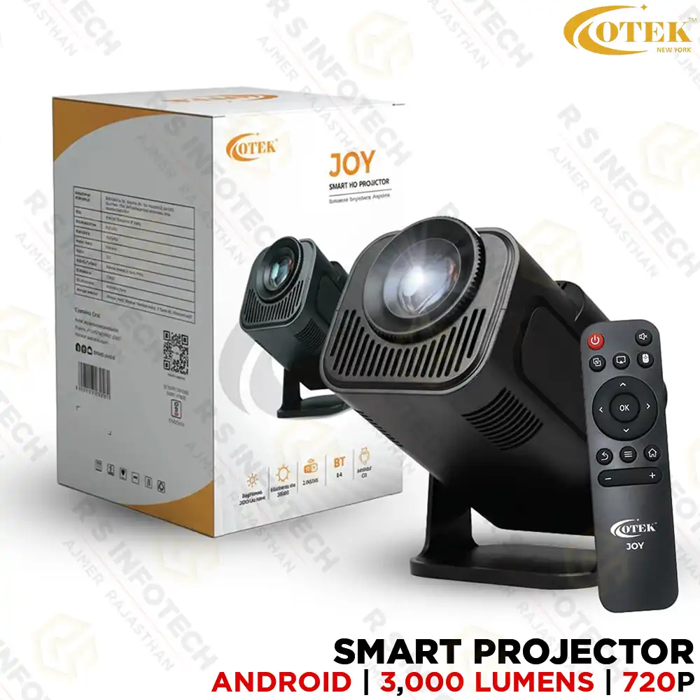 OTEK JOY SMART PORTABLE MINI PROJECTOR | HD 720P | ANDROID 3000 LUMENS