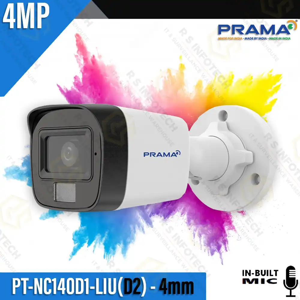PRAMA PT-NC140D1-LIU(D2) 4MP IP 4MM BULLET CAMERA