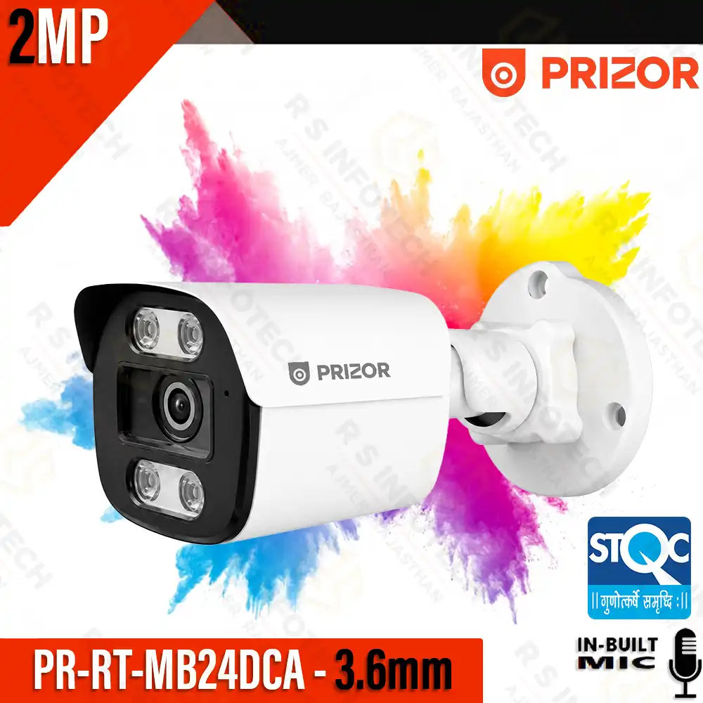 PRIZOR PR-RT-MB24DCA-36 2MP COLOR WITH AUDIO IP BULLET CAMERA METAL BODY (2 YEAR)
