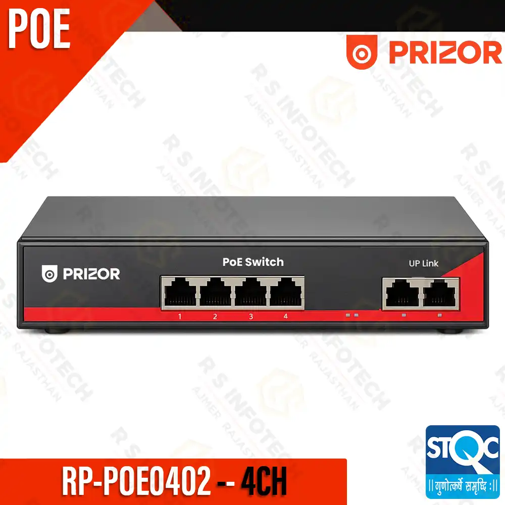 PRIZOR RP-POE0402 4+2 FAST ETHERNET POE SWITCH (2 YEAR)