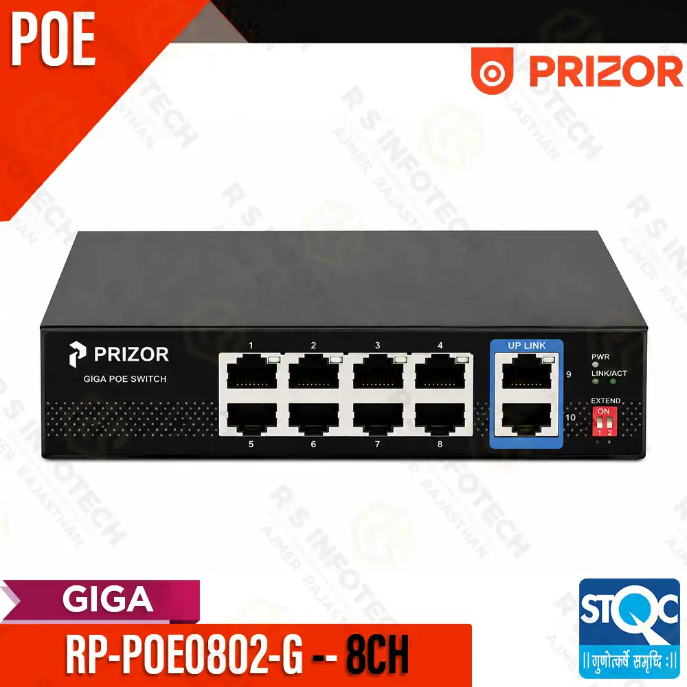 PRIZOR RP-POE0802-G 8+2 GIGABIT POE SWITCH (2 YEAR)