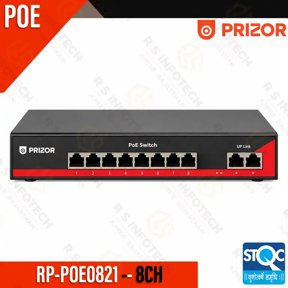 PRIZOR RP-POE0821 8+2 FAST ETHERNET POE SWITCH (2 YEAR)