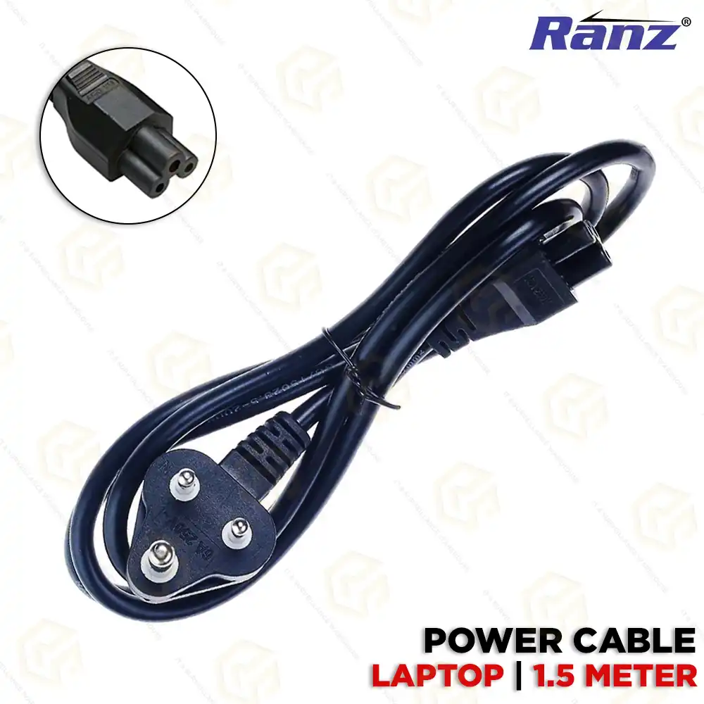 RANZ LAPTOP POWER CORD 1.5MTR DELUXE