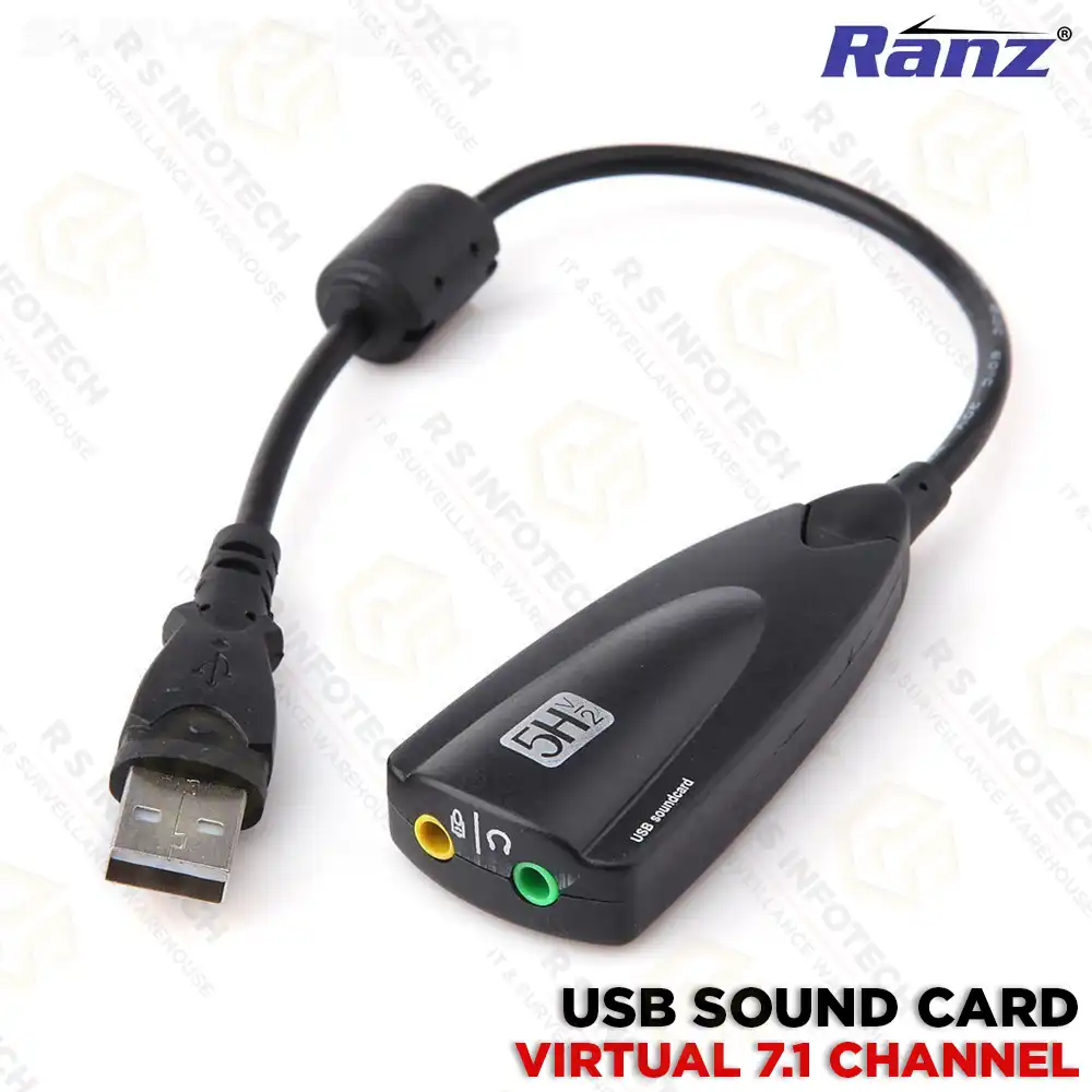 RANZ STEEL USB SOUND CARD VIRTUAL 7.1