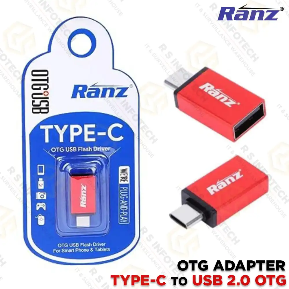 RANZ TYPE-C TO USB A FEMALE OTG ADAPTER USB 2.0