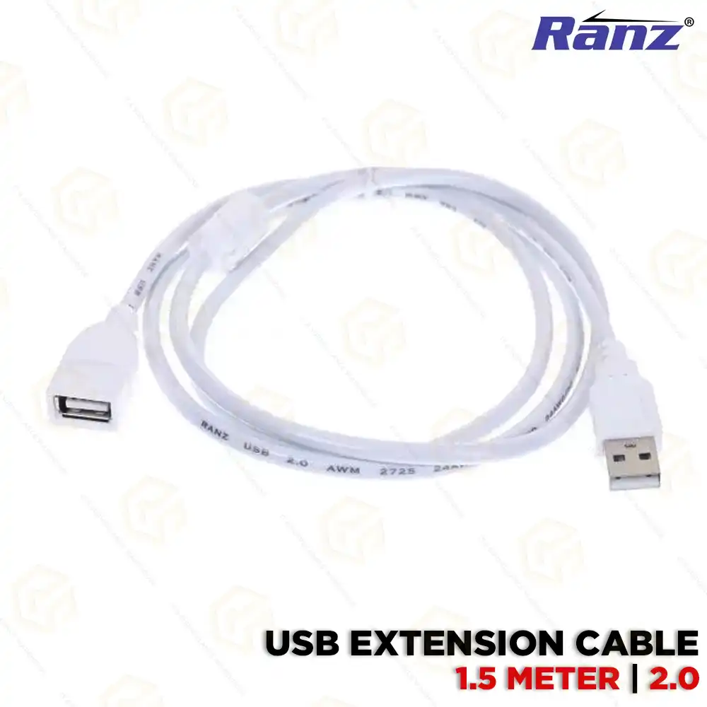 RANZ USB EXTENSION CABLE 1.5MTR 2.0