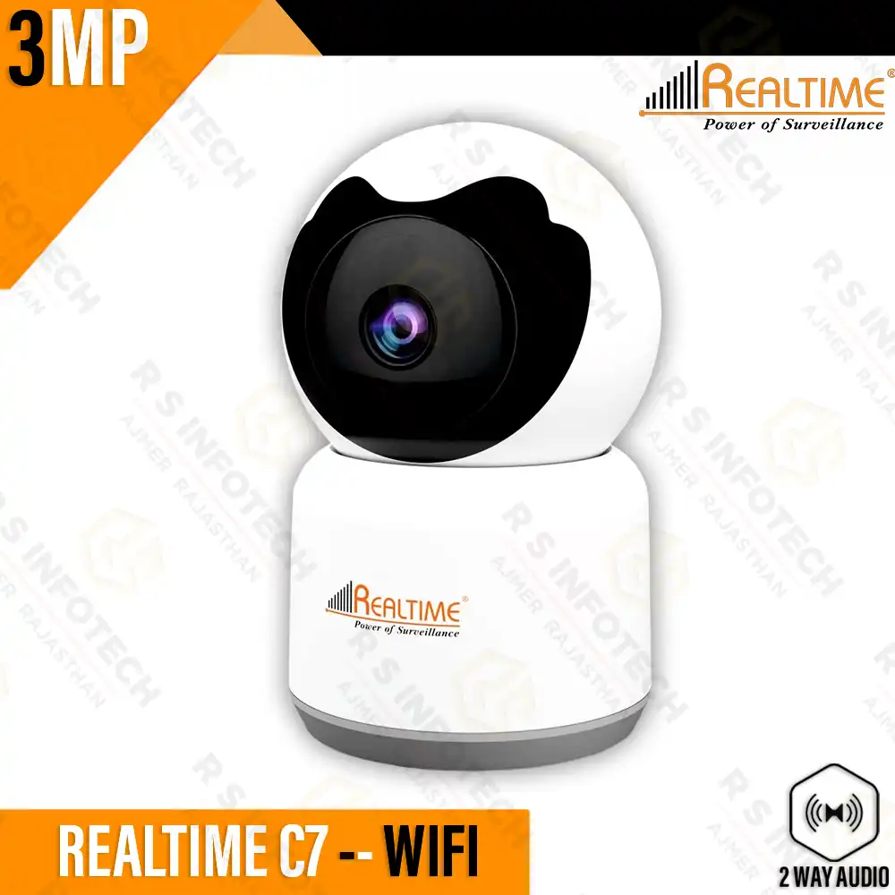 REALTIME C7 MINI 3MP WIFI ROBOT PT INDOOR CAMERA (2YEAR)