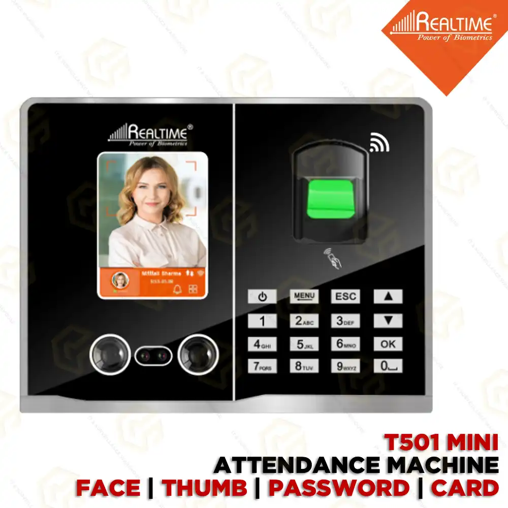 REALTIME T501 MINI FACE BIOMETRIC ATTENDANCE MACHINE