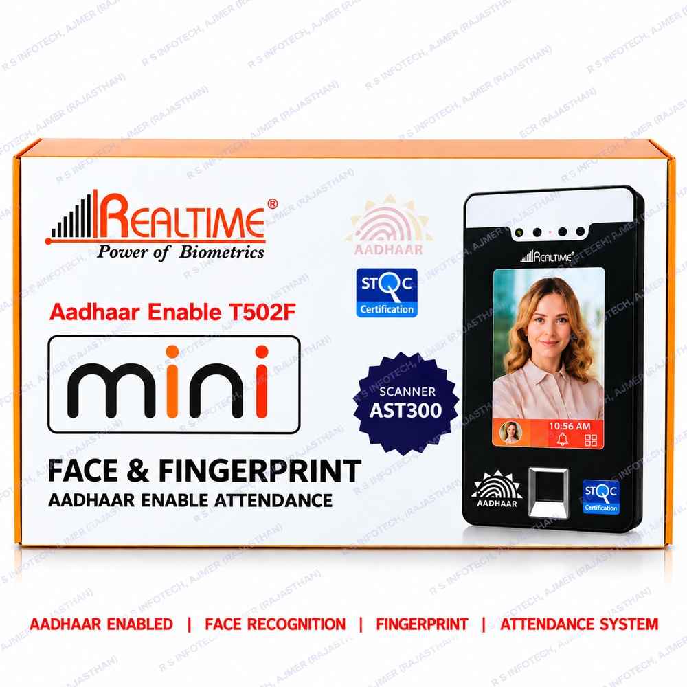 REALTIME T502 MINI AADHAR ENABLED BIOMETRIC ATTENDANCE SYSTEM