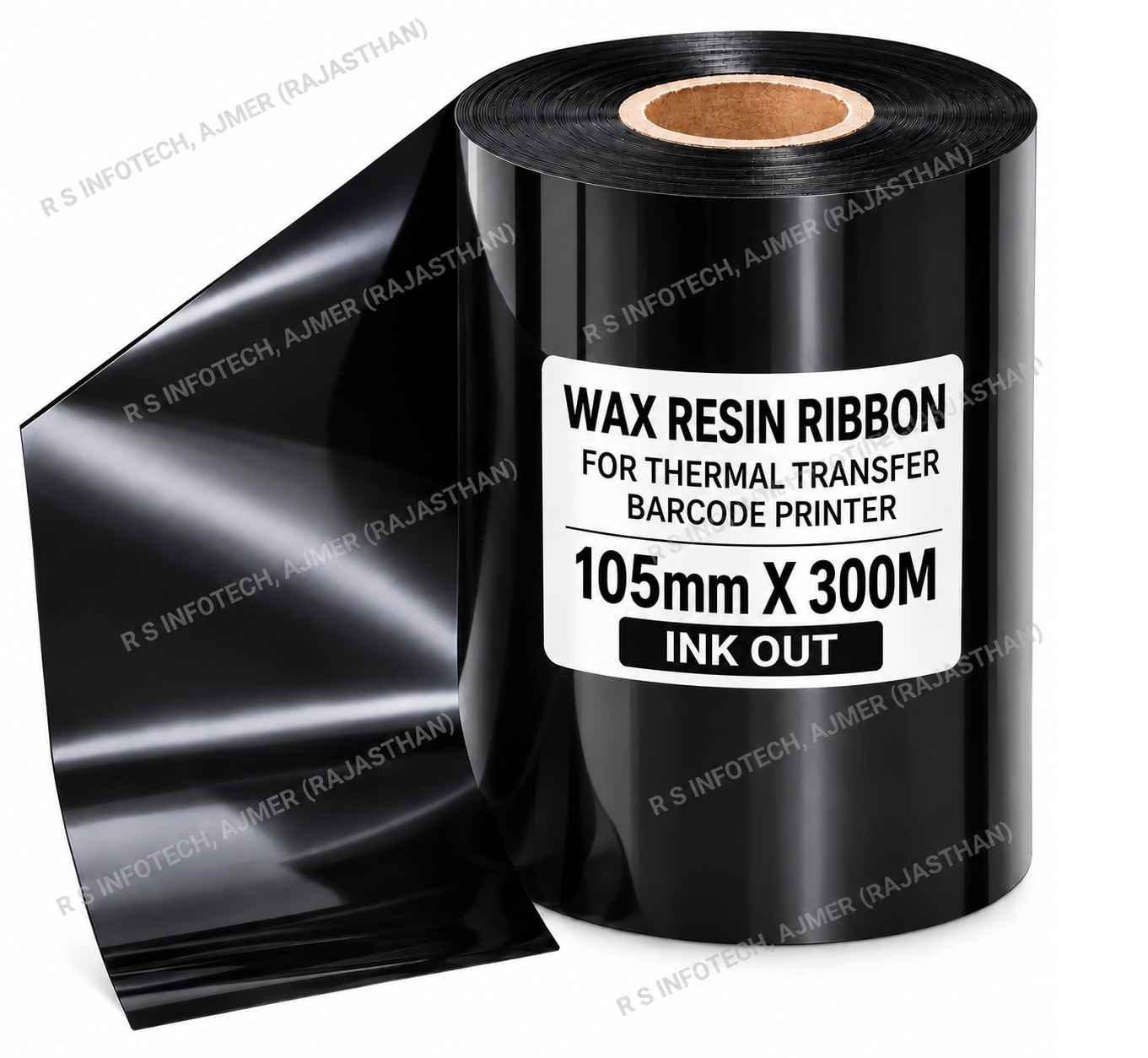 RESIN WAX RIBBON FOR THERMAL BARCODE PRINTER | 105MM X 300MM