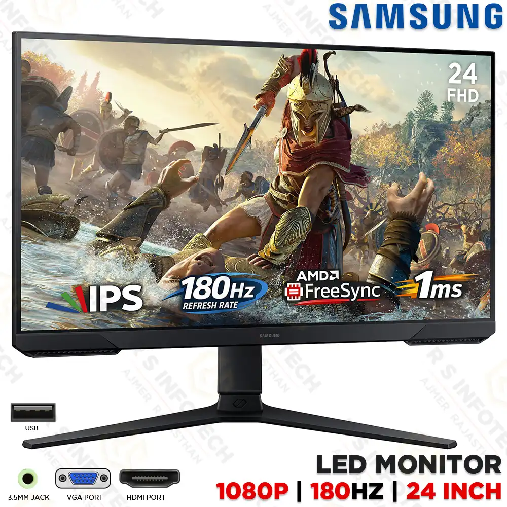 SAMSUNG LS24DG302EWXXL 24" FHD 180HZ GAMING MONITOR