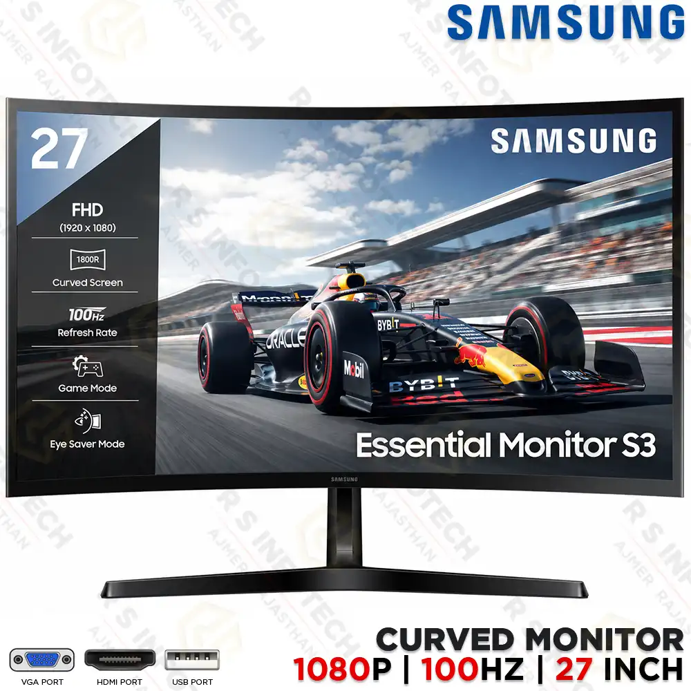 SAMSUNG LS27D368GAWXXL 27-INCH FHD 100HZ CURVED VA MONITOR HDMI VGA (3 YEAR)