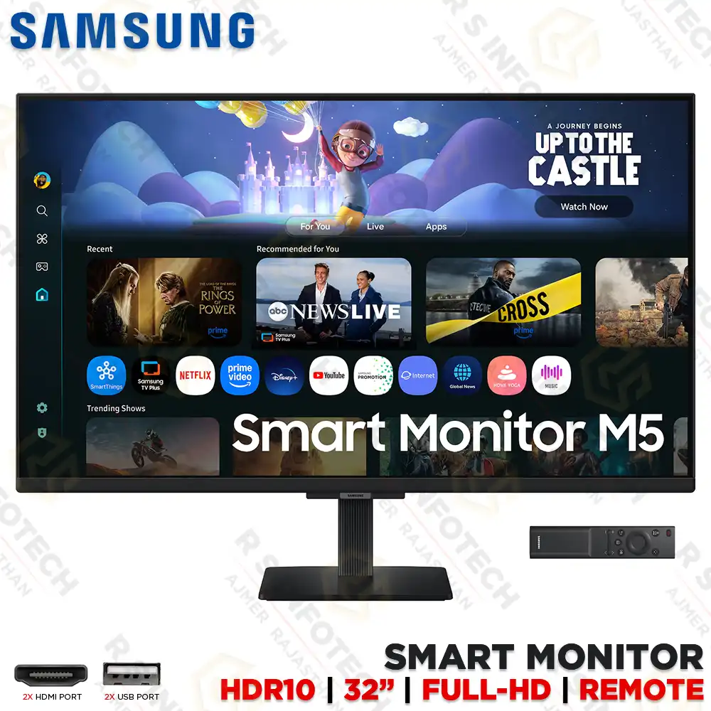 SAMSUNG LS32FM500EWXXL M5 32" SMART MONITOR FHD | BUILT-IN SPEAKERS | WIFI/BLUETOOTH (3 YEAR)