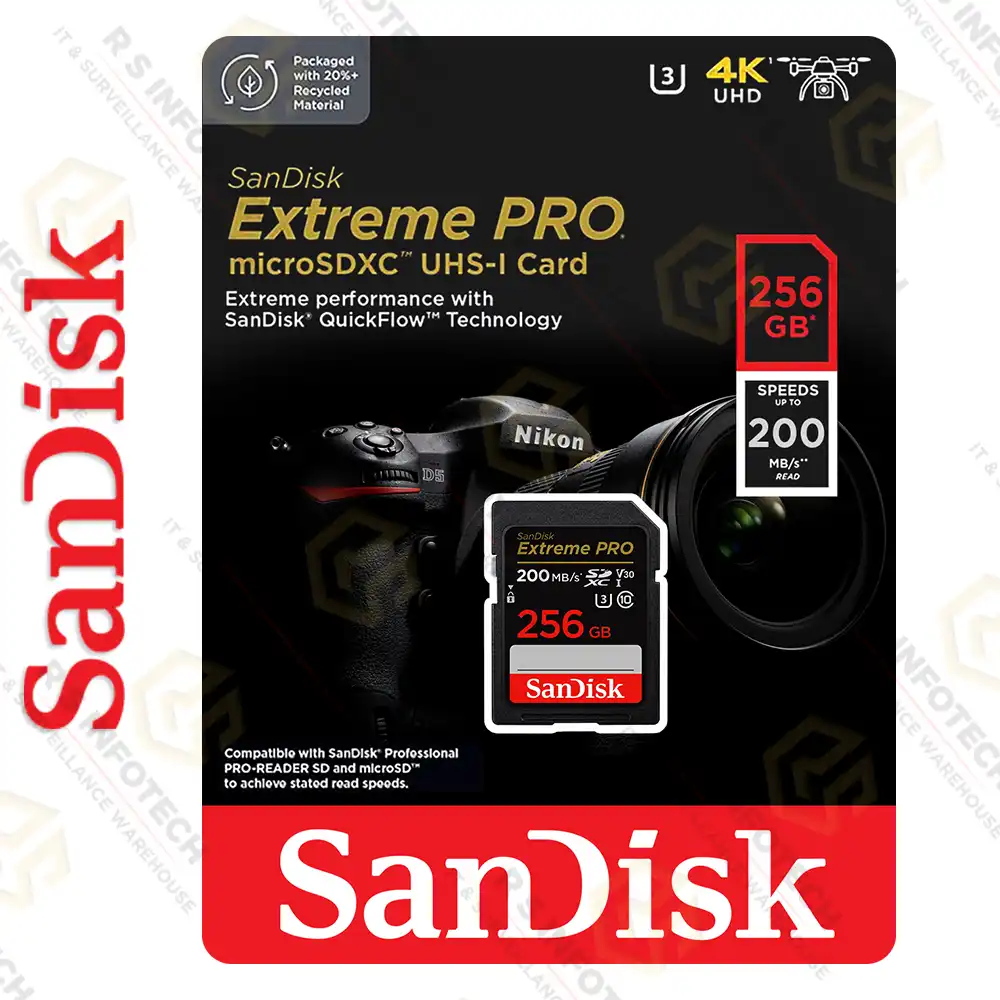SANDISK 256GB EXTREME PRO SDXC CARD 200MB/S* (SDSDXXD-256G-GN4IN)