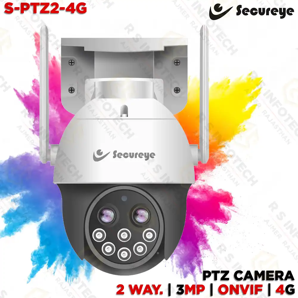 SECUREYE LENSGUARD DUO 4G 3MP PT CAMERA WITH 10X ZOOM | 2 WAY AUDIO (S-PTZ2-4G)