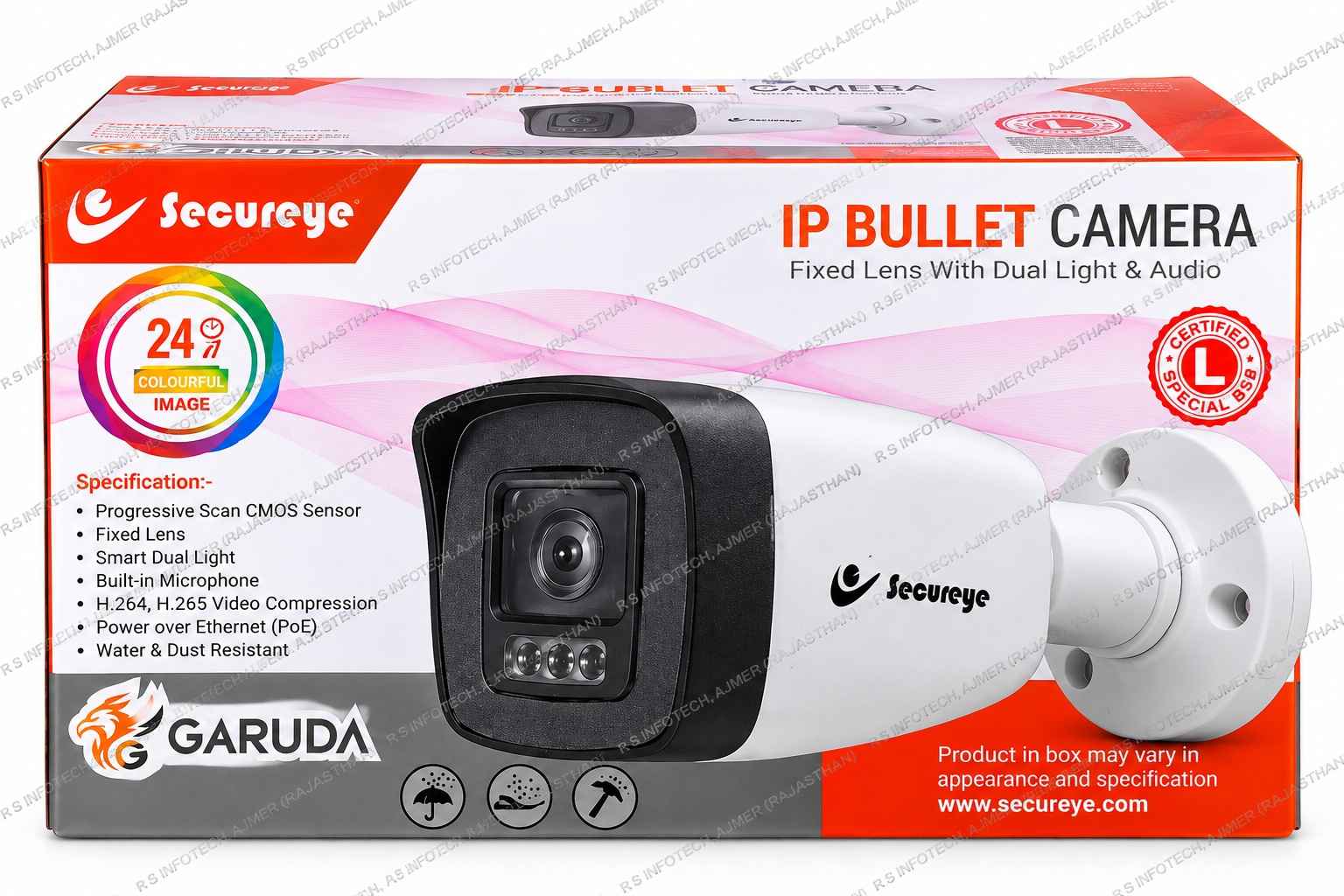 SECUREYE SG-C2B-F2A-DL 2MP IP WITH MIC BULLET CAMERA (1YEAR)