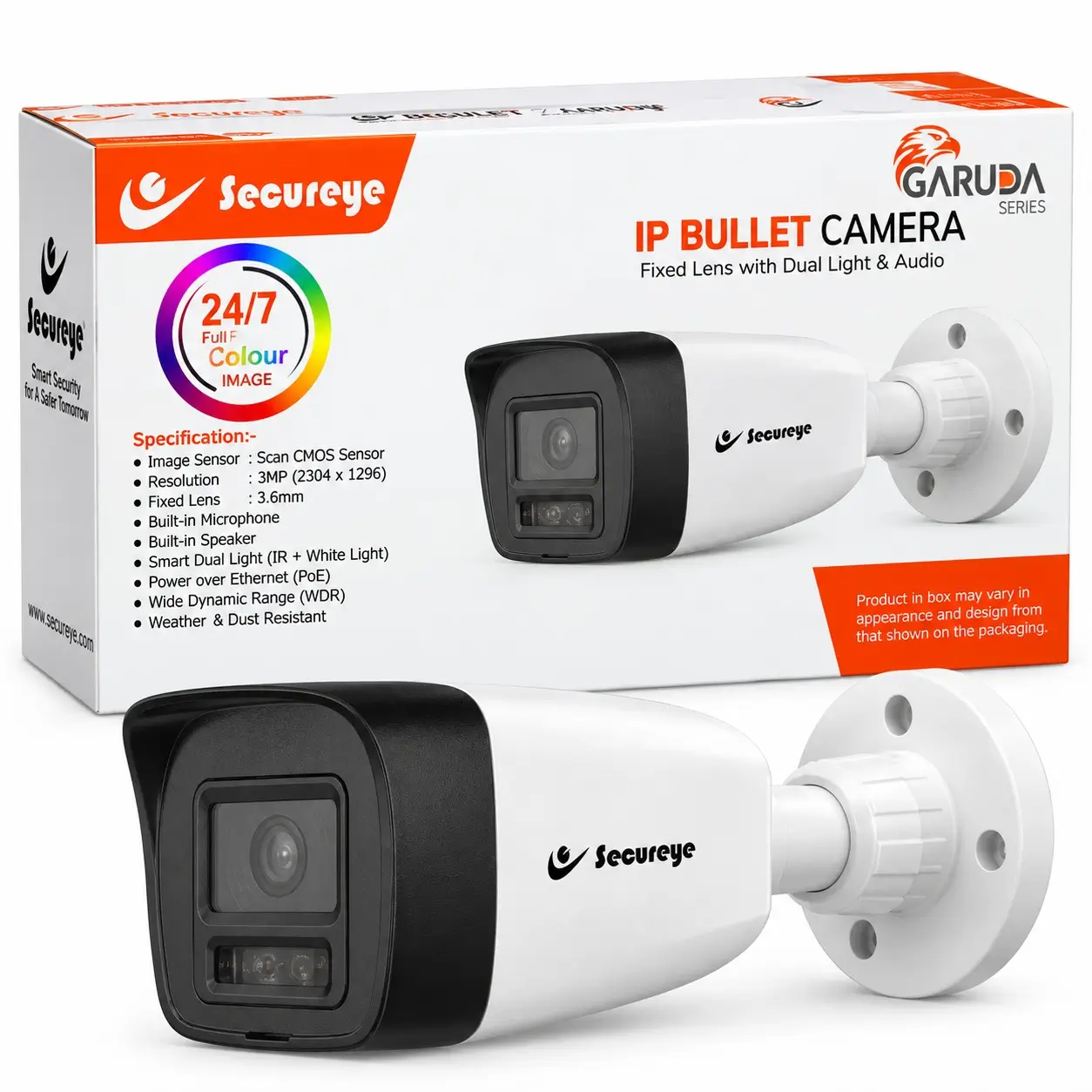 SECUREYE SG-C4B-F2A-DL 4MP DUAL LIGHT WITH MIC BULLET IP CAMERA