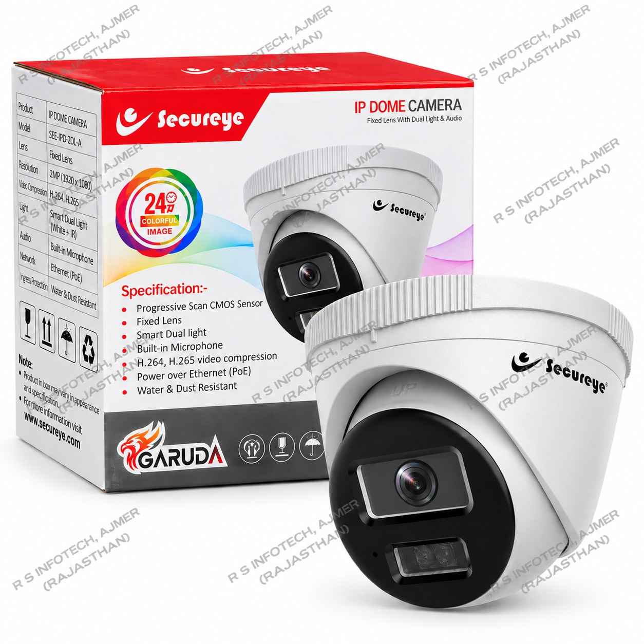 SECUREYE SG-C4D-F2A-DL 4MP DUAL LIGHT WITH MIC DOME IP CAMERA