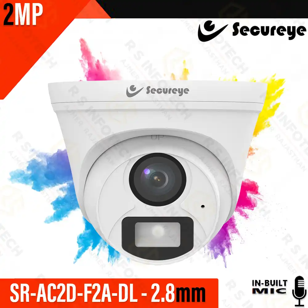SECUREYE SR-AC2D-F2A-DL 2MP STARLIGHT SMART DUAL LIGHT TURRET CAMERA (2 YEAR)