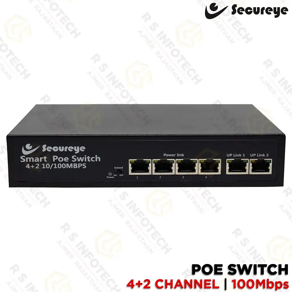 SECUREYE SSP-4FE2UE-L-NB 4+2 PORT 100MBPS POE SWITCH