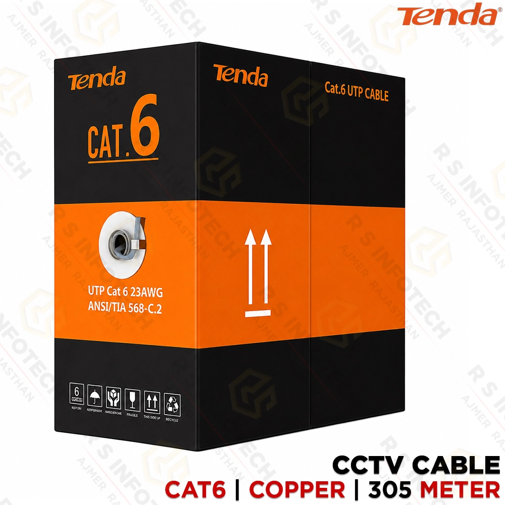 TENDA CAT.6 305MTR COPPER NETWORK UTP LAN CABLE