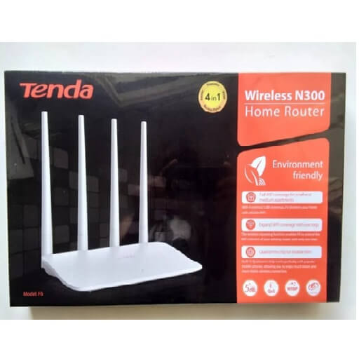 TENDA F6 300MBPS WIRELESS ROUTER | 4 ANTENNAS | REPEATER MODE (3 YEAR)